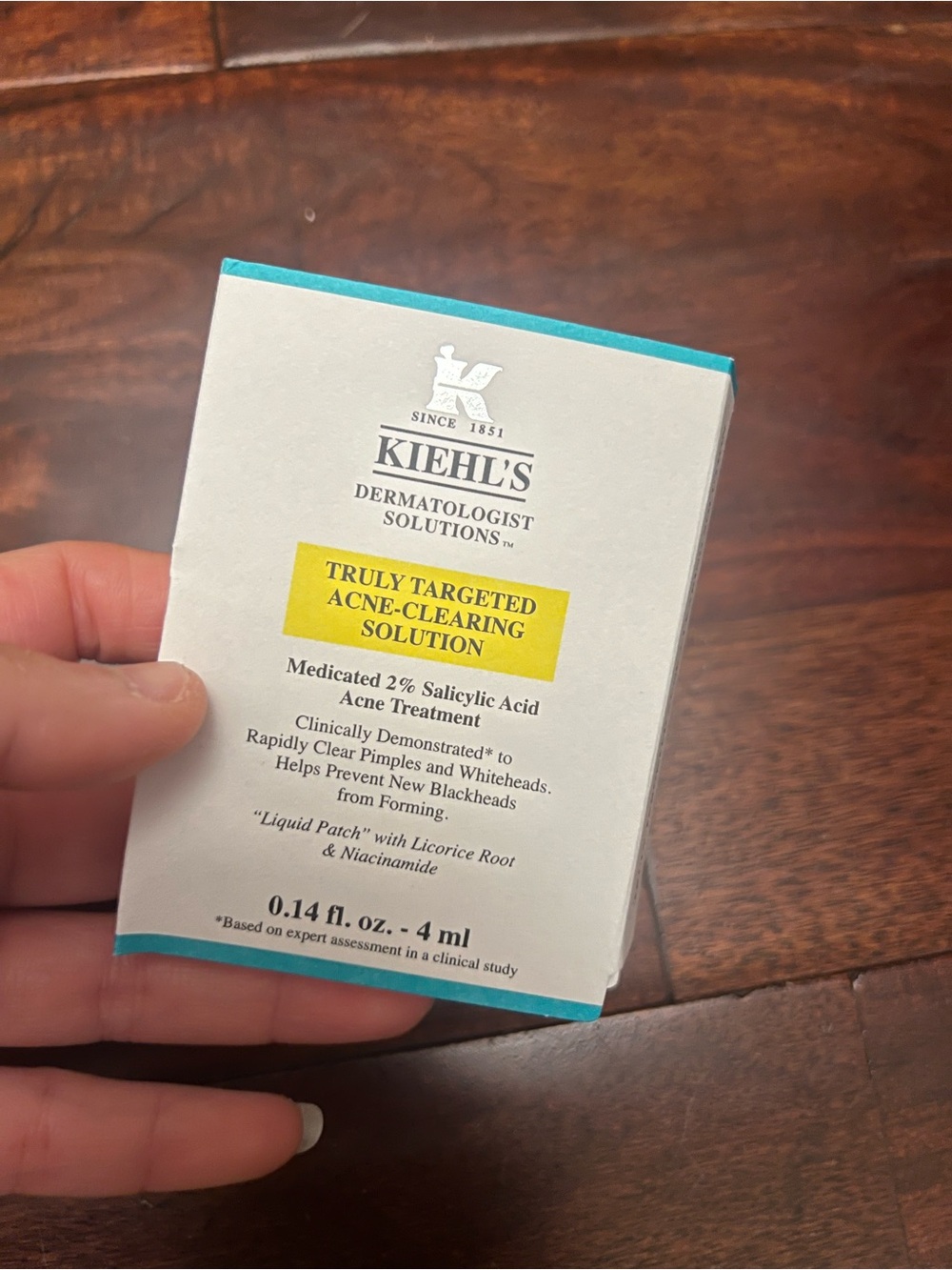 Kiehl's Truly Targeted Acne Clearing Solution 2% Salicylic Acid Mini 0.14oz New